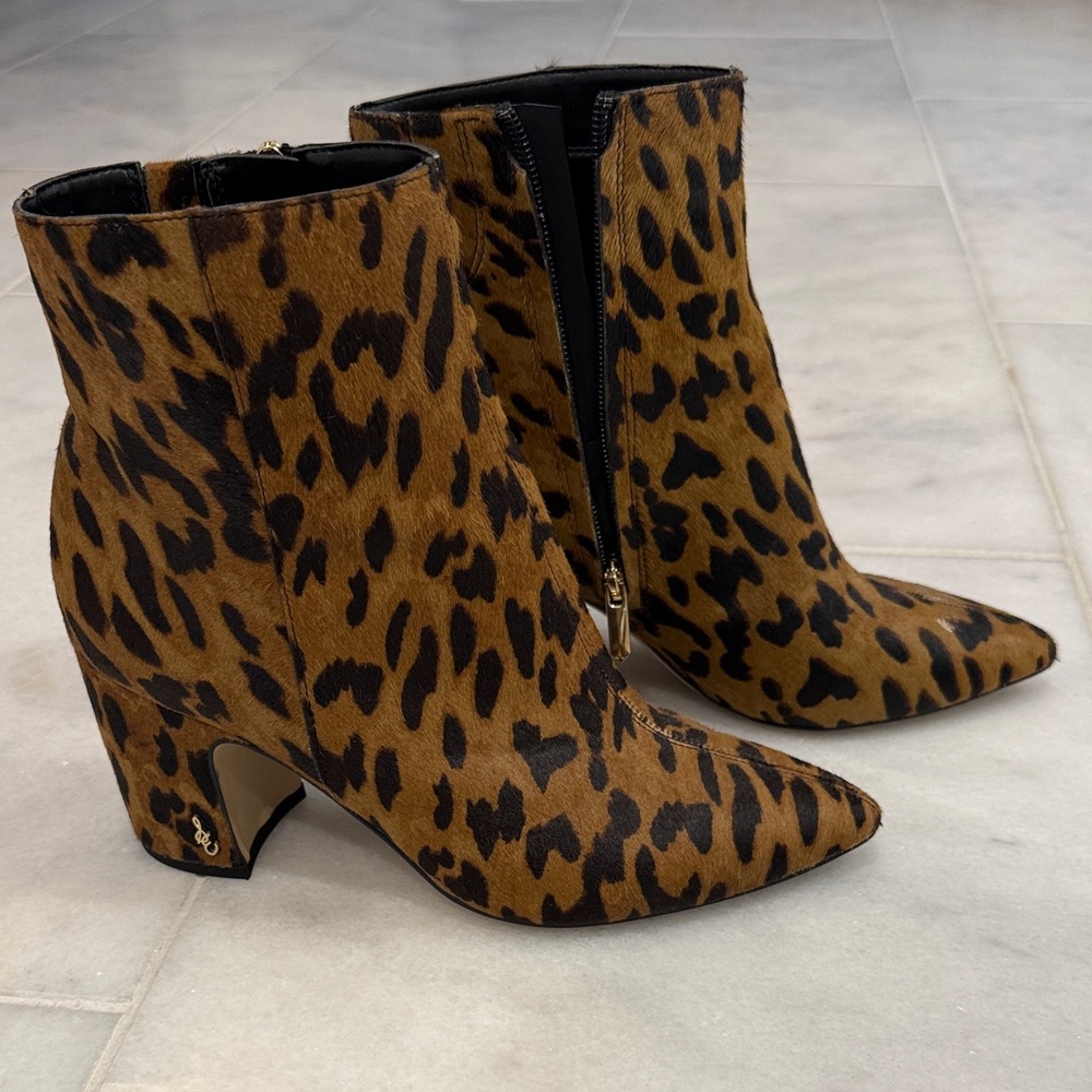 Sam Edelman Leopard Hair Booties